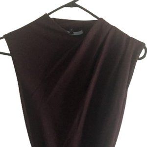 Gucci Lava Wool Midi Dress with Double Lining in Maroon - Made in Italy